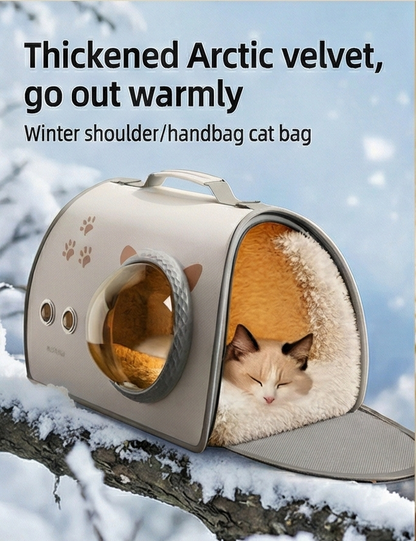 Space Capsule Cat Carrier Bag – Breathable, Large Space, Cozy Liner