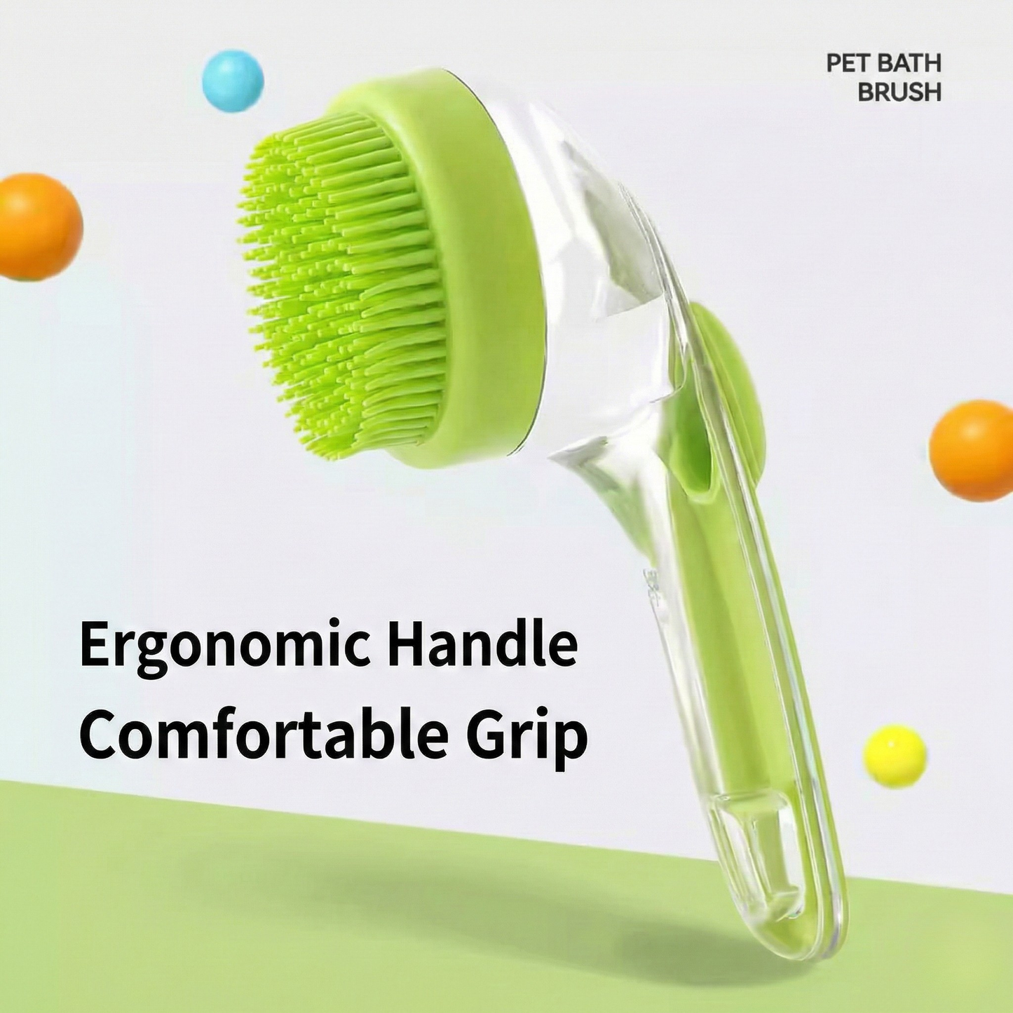 Shampoo Dispensing Pet Bath Brush – Silicone Massage & Deep Clean